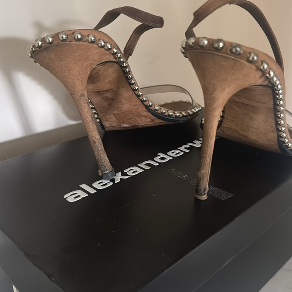 Alexander Wang Nova Studded Sandal | Nude Camel Tan Brown | Size 39 - Picture 5 of 5